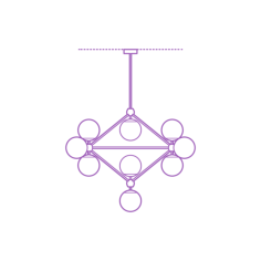 Fixtures Chandelier Modo Chandelier 4 Sided 15 Globes Sketch Drawing Svg, Free Vectors File